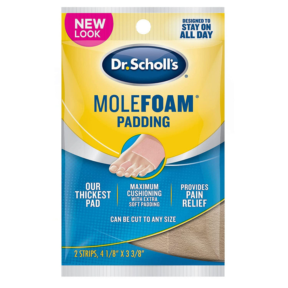 Dr. Scholl's Molefoam Padding, Stay on All Day, Men's and Women's, 2 Ea